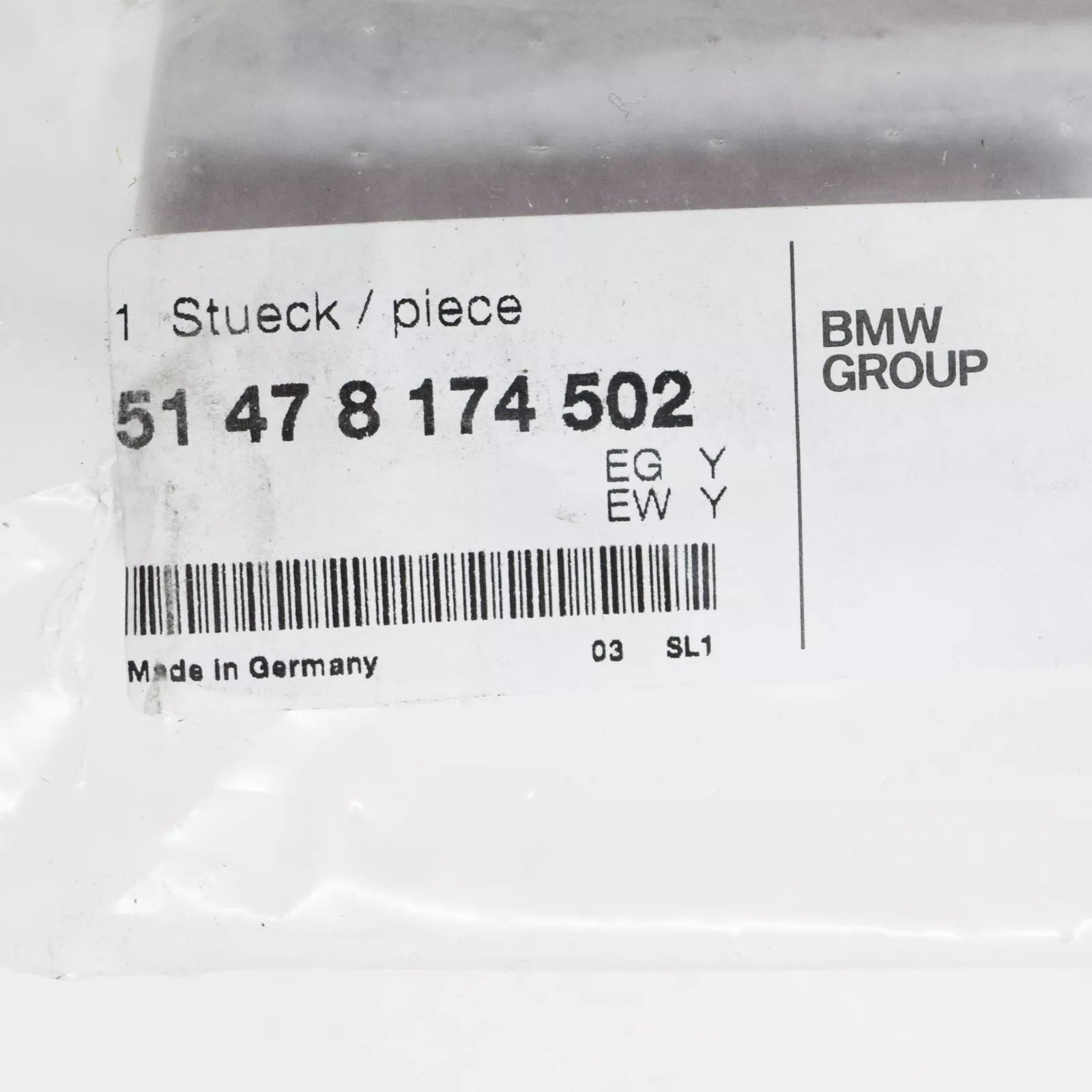 NEW BMW 7 E38 FRONT RIGHT SILL STRIP 51478174502 8174502 ORIGINAL