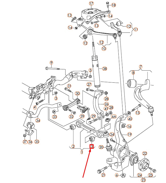 NEW AUDI A4 B8 FRONT OUTER BONDED RUBBER BUSH 4E0407181B