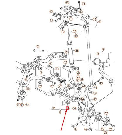NEW AUDI A4 B8 FRONT OUTER BONDED RUBBER BUSH 4E0407181B