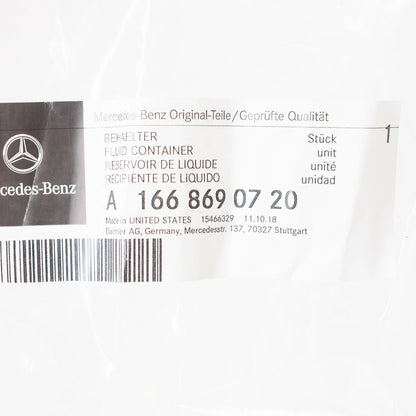 NEW MB GL X166 WINDSHIELD WASHER FLUID TANK A1668690720 ORIGINAL