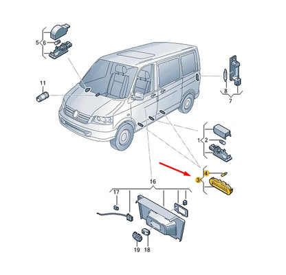 NEW VW TRANSPORTER T5 ENTRY LIGHTING 7E5947415E72A