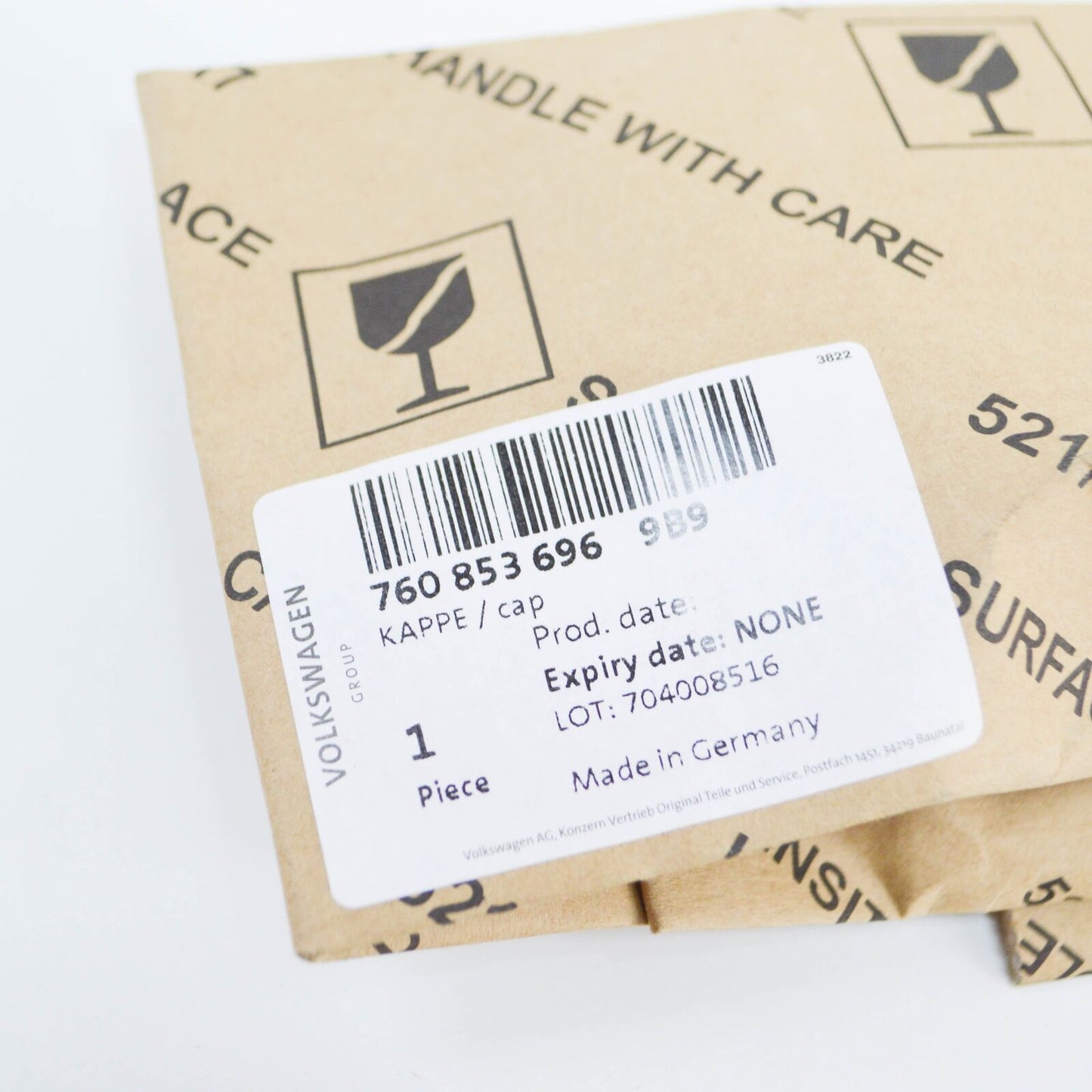 NEW VW TOUAREG CR7 FRONT BUMPER RADIATOR GRILLE COVER CAP 7608536969B9 ORIGINAL