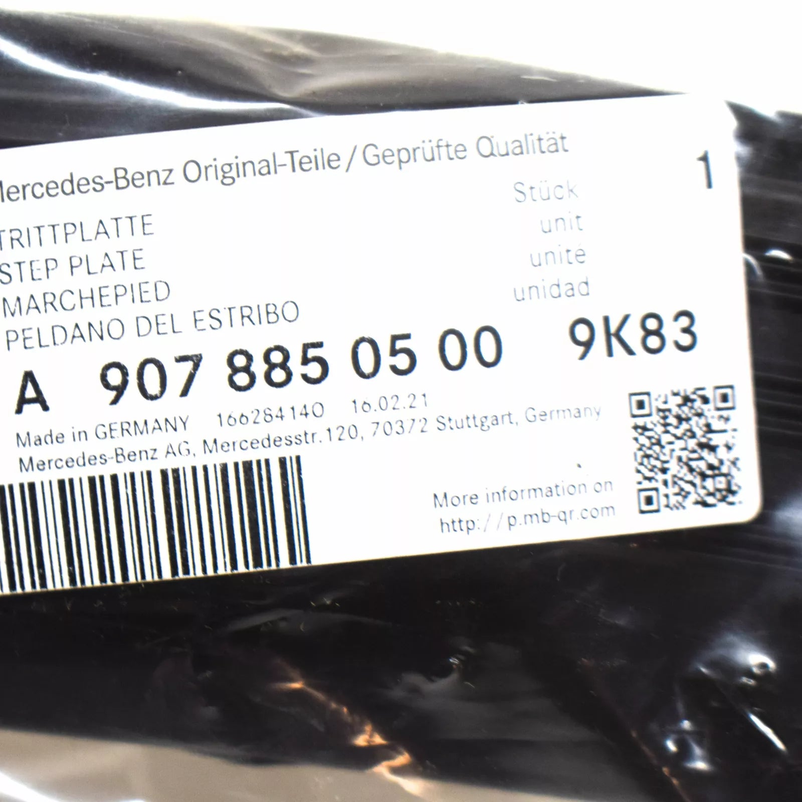 NEW MB SPRINTER 907 910 VS30 FRONT BUMPER STEP PLATE A90788505009K83 ORIGINAL