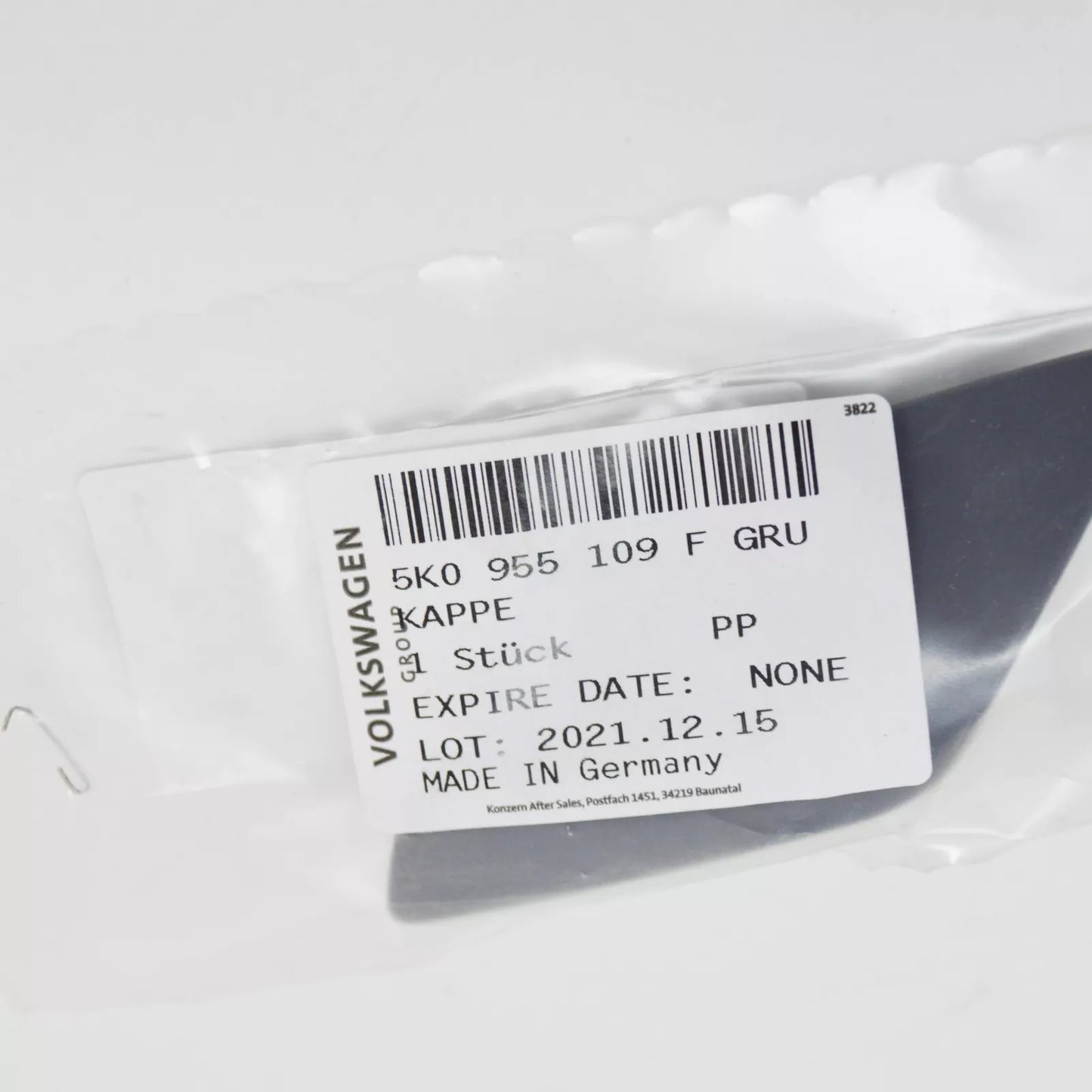 NEW VOLKSWAGEN GOLF MK6 LEFT HEADLIGHT WASHER COVER 5K0955109FGRU ORIGINAL