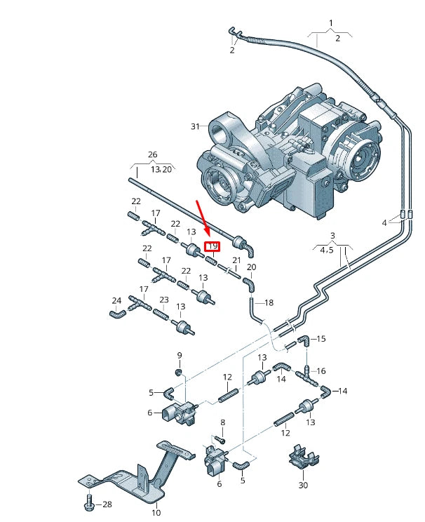 NEW VW TRANSPORTER VI T6 REAR AXLE DIFFERENTIAL ADAPTER 7H0525785
