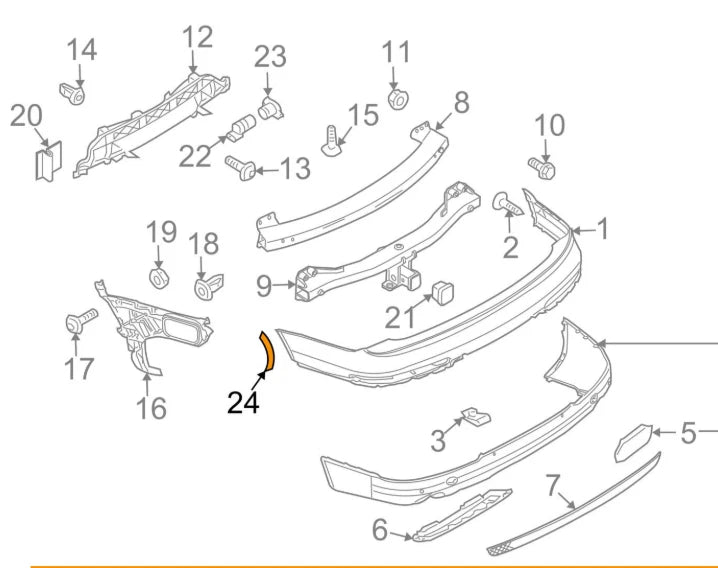 NEW AUDI Q7 4L REAR LEFT WHEEL ARCH WIDENING 4L0853827AGRU