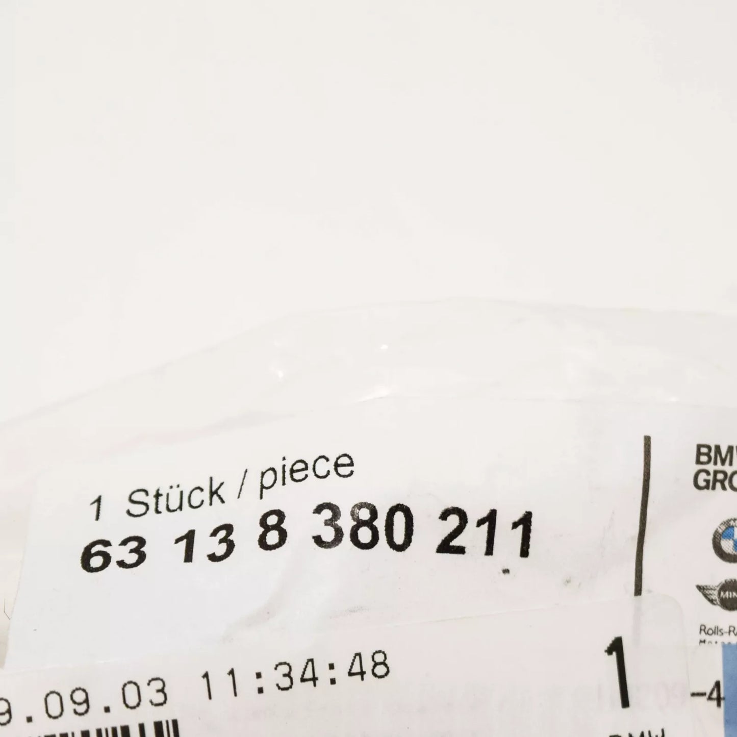 NEW BMW 3 E46 FRONT TURN SIGNAL BULB SOCKET 63138380211 8380211 ORIGINAL