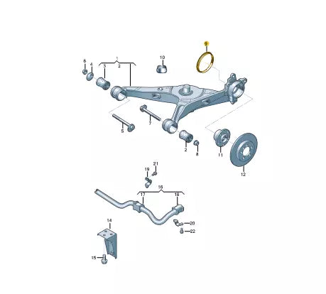 NEW VW TRANSPORTER T6 REAR CONTROL ARM WHEEL BEARING COVER CAP 7E0501269