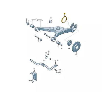 NEW VW TRANSPORTER T6 REAR CONTROL ARM WHEEL BEARING COVER CAP 7E0501269