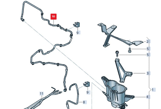 NEW AUDI Q8 4MN REAR RIGHT BREATHER LINE 4M0201995P