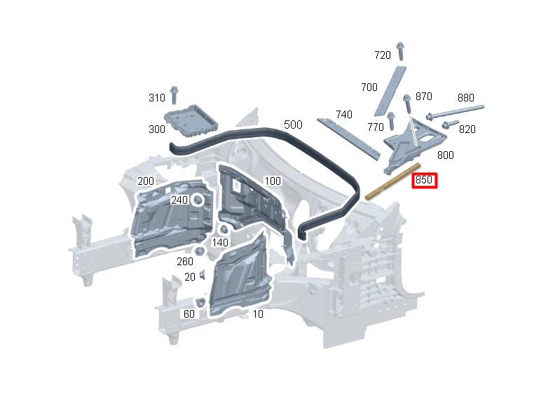 NEW MERCEDES-BENZ SL R232 REAR RIGHT STRUT A2326258600 ORIGINAL