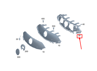 new mercedes-benz eqs v297 radiator grille carrier a2978886700 original