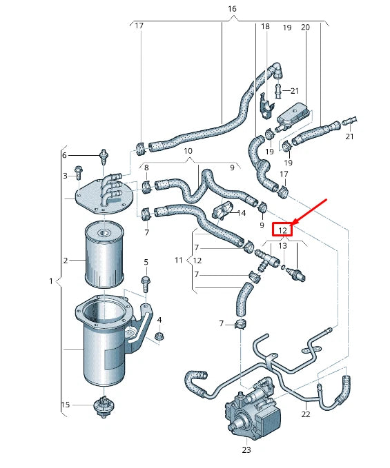 NEW VW PASSAT B8 3G2 FUEL TEMPERATURE SENSOR 04L919824