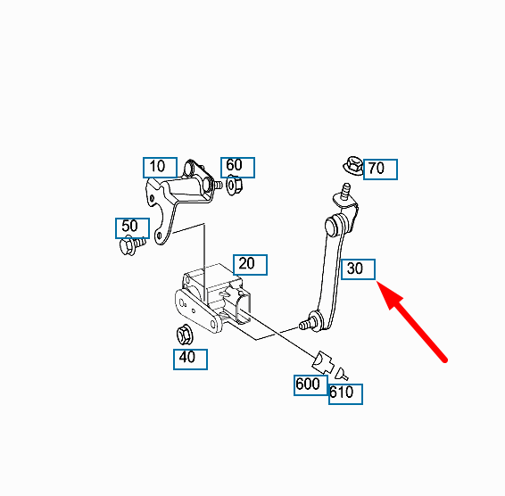 NEW MERCEDES-BENZ E-CLASS W211 LEVEL SENSOR BAR A2193230016 ORIGINAL