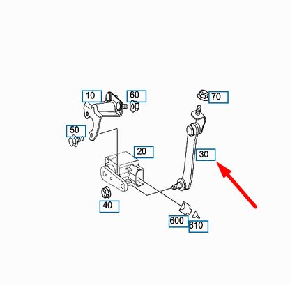 NEW MERCEDES-BENZ E-CLASS W211 LEVEL SENSOR BAR A2193230016 ORIGINAL