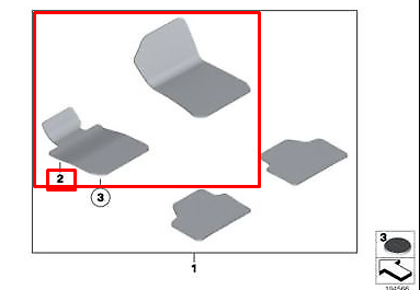 new bmw 1 f20 m front floor mats lhd 51472407299 original