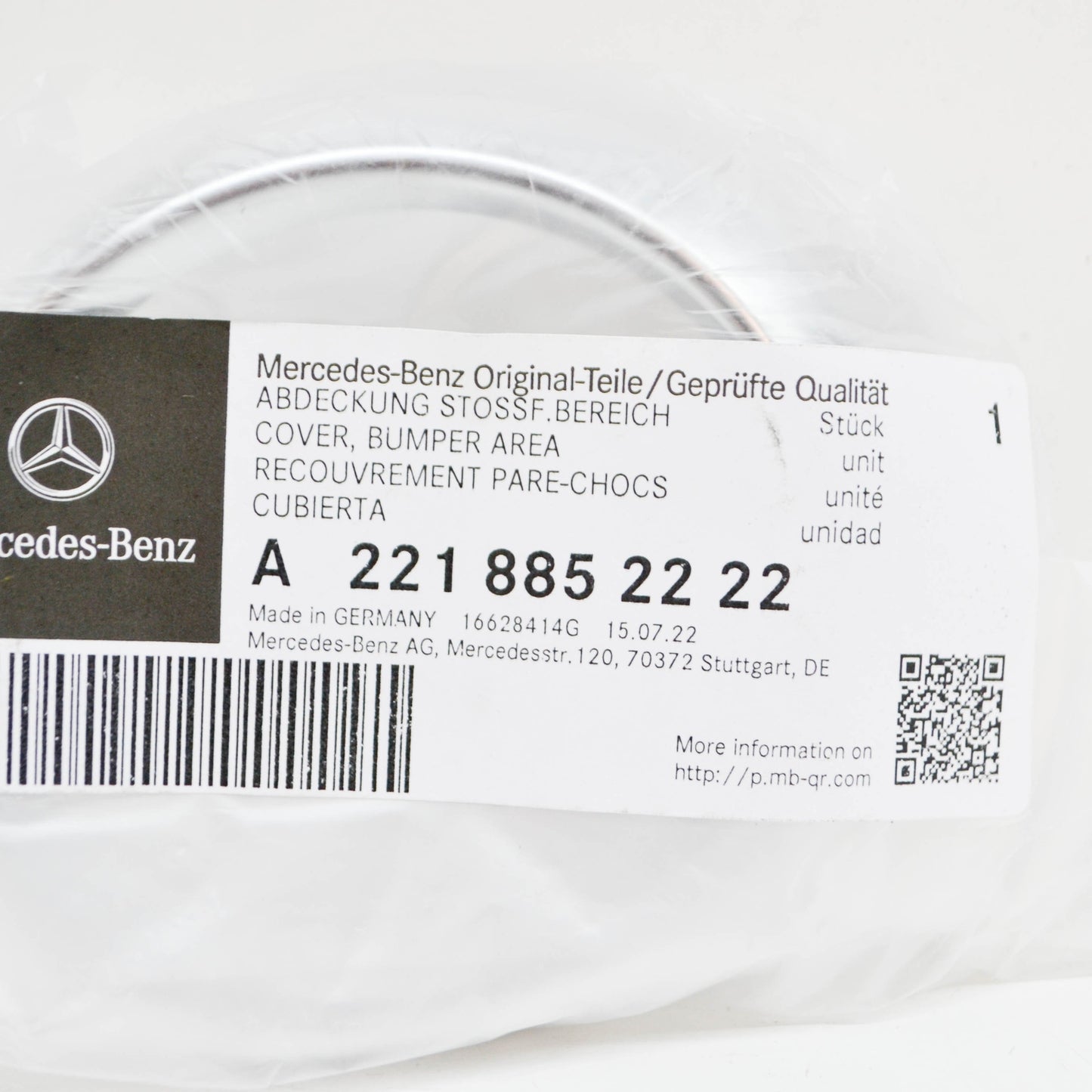 new mercedes-benz s-class w221 right fog light cover a2218852222 2011 original