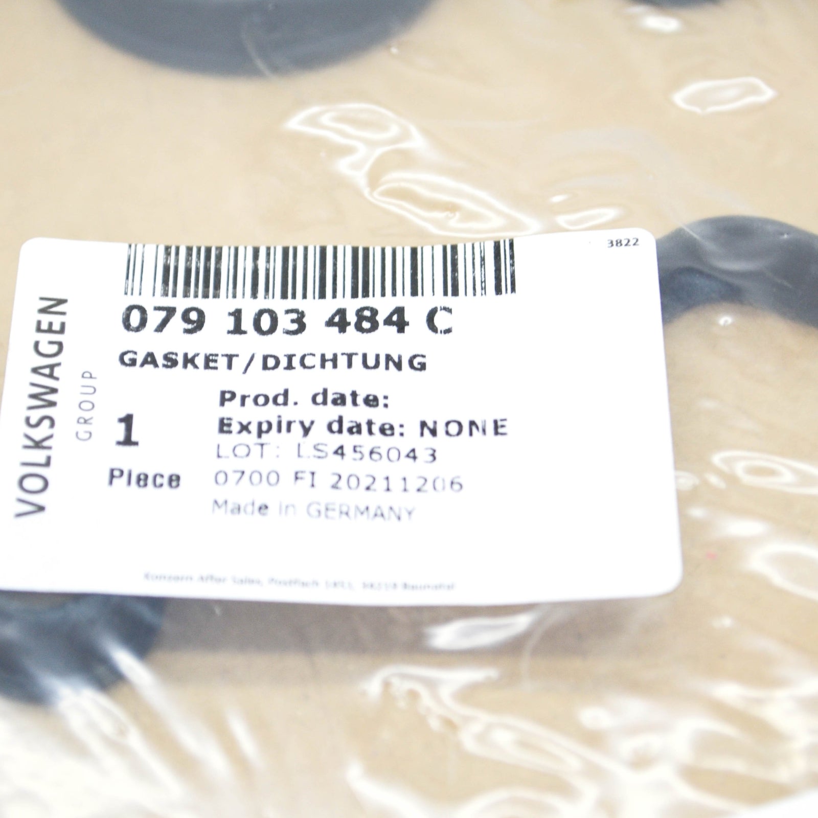 NEW AUDI A6 C6 AVANT CYLINDER VALVE COVER GASKET RIGHT 079103484C ORIGINAL