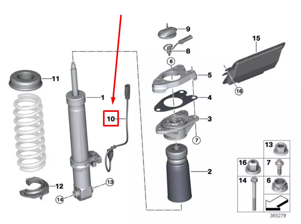 NEW BMW 4 F32,F82 WHEEL ACCELERATION CABLE SENSOR 7850599 31307850599