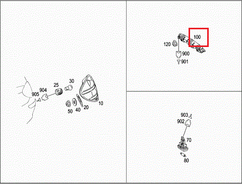 NEW MERCEDES-BENZ SLK R171 ADDITIONAL BRAKE LIGHT A1718200556 AMG ORIGINAL