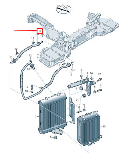 new audi rs7 sportback 4g engine oil hose 4g0117315 original