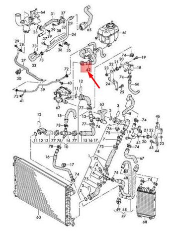 new audi q7 4m coolant hose with quick release coupling 4m0122109aq original