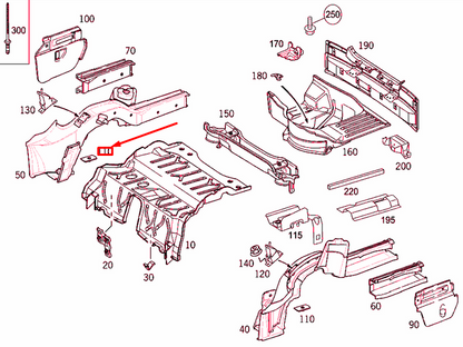 NEW MB SLK R170 REAR AXLE MOUNTING FRONT THREADED PLATE A2016110011 ORIGINAL