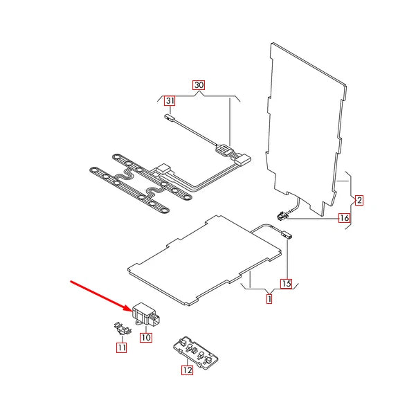 NEW VOLKSWAGEN POLO 6R HEATED SEAT CONTROL UNIT 6R0959772A