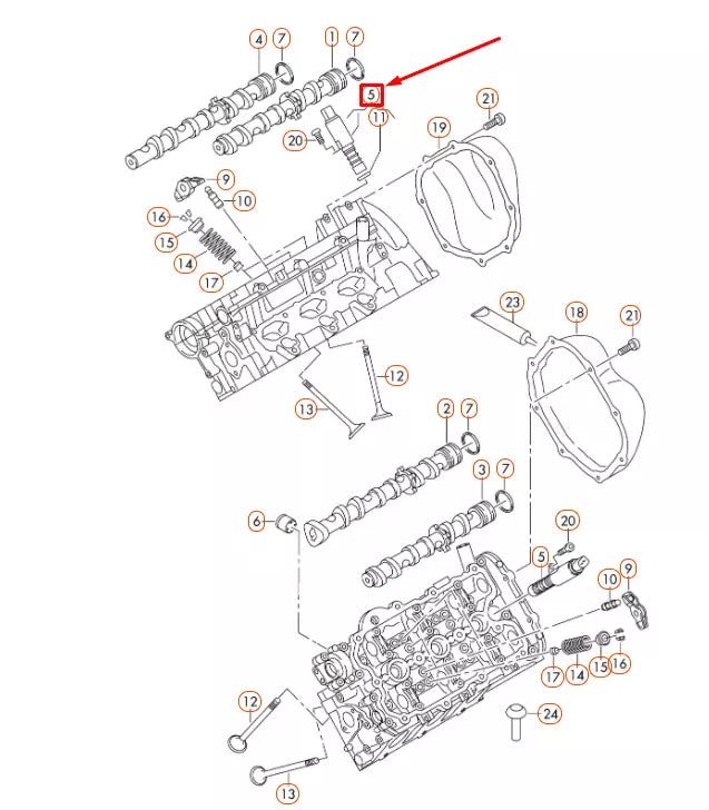 NEW AUDI A4 B8 CAMSHAFT CONTROL VALVE 06E109257L ORIGINAL
