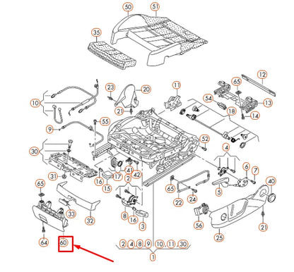 NEW AUDI A4 B8 FRONT LEFT UNDER SEAT STOWAGE BOX 8K0882601B4PK ORIGINAL