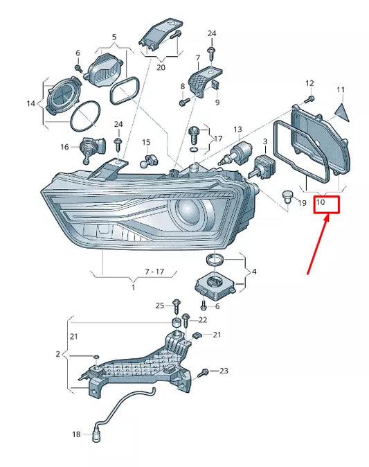 NEW AUDI RSQ3 8U LEFT HEADLIGHT COVER CAP 8U0941159A