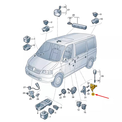NEW VW TRANSPORTER T5 SLIDING DOOR LEFT CONTACT 7E0907437 ORIGINAL