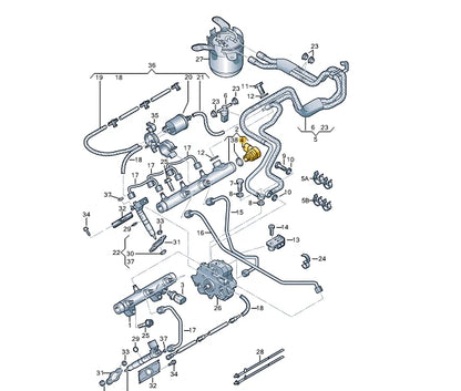 NEW AUDI Q7 4L FUEL RAIL PRESSURE RELIEF VALVE 057130764F ORIGINAL