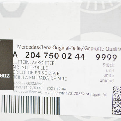 NEW MB C W204 AMG ENGINE HOOD RIGHT AIR INLET GRILLE A20475002449999 ORIGINAL