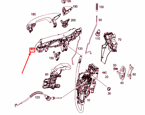 new mercedes-benz c w205 front left door bearing bracket lhd a0997601900