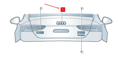 NEW AUDI A5 CABRIO F5 BLACK GLOSSY BOOTLID BADGE 8W6853742AT94 ORIGINAL