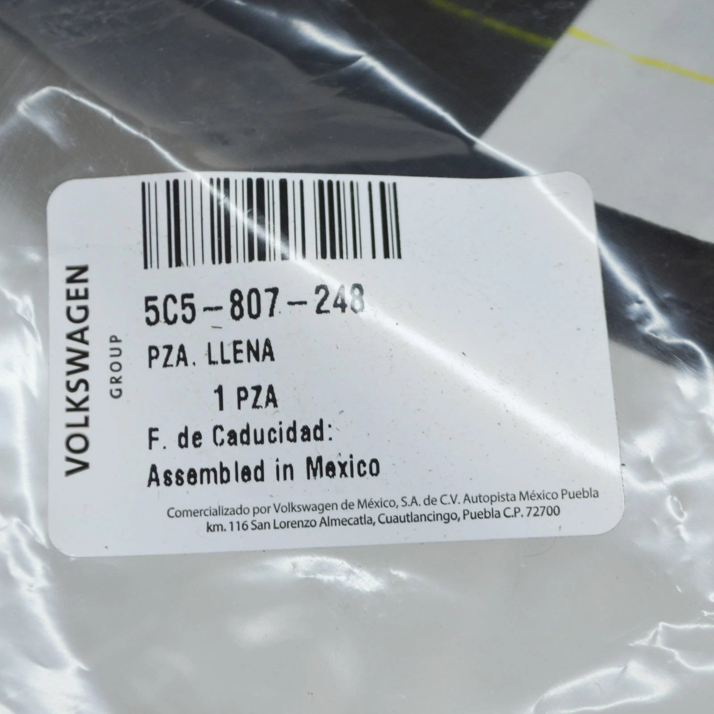 NEW VOLKSWAGEN BEETLE A5 FRONT BUMPER FOAM FILLER PIECE 5C5807248 ORIGINAL