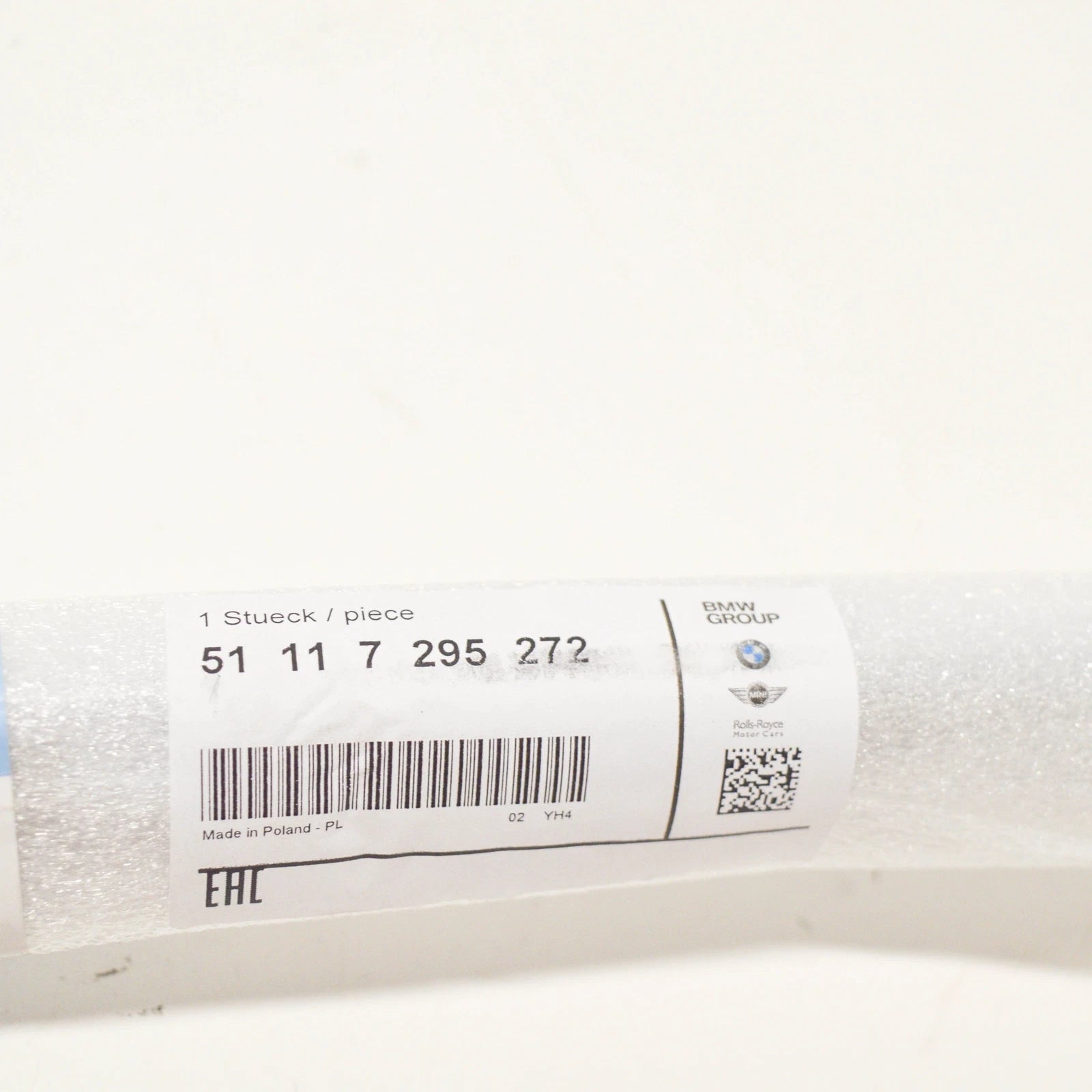 NEW BMW 7 F01 FRONT BUMPER RIGHT MOLDING TRIM 51117295272 7295272 2015 ORIGINAL