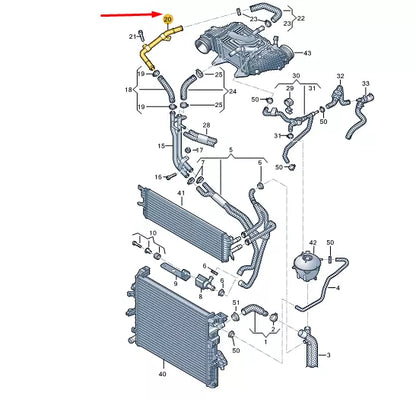 NEW VW TRANSPORTER VI T6 COOLANT PIPE 7E0121065AT