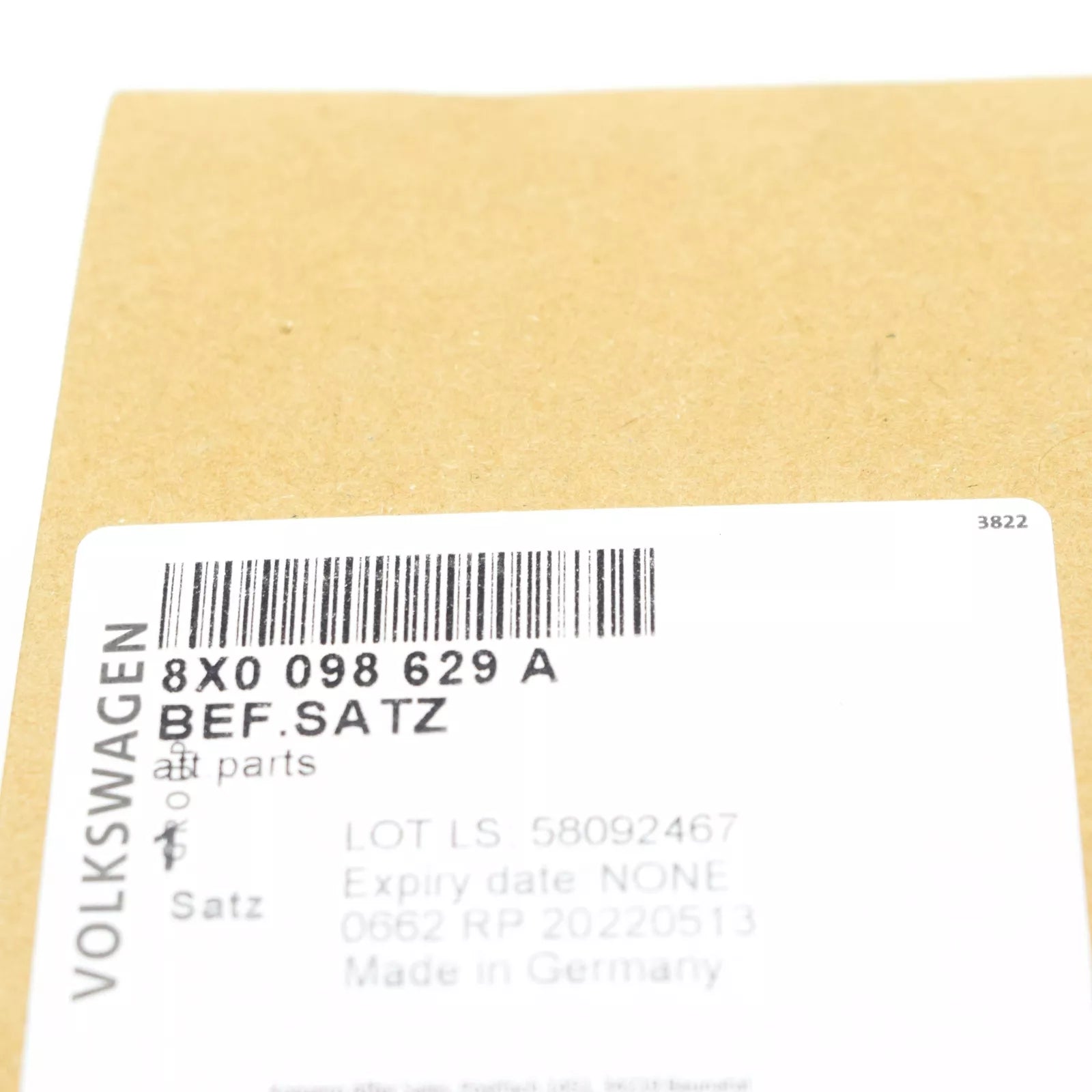 NEW AUDI A1 MK1 WHEEL HOUSING LINER ATTACHEMENT SET 8X0098629A ORIGINAL