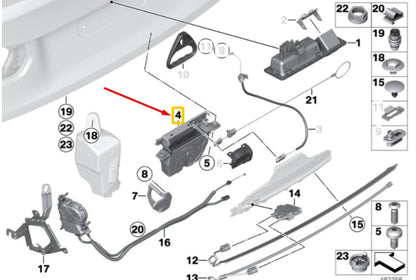 NEW BMW 3 TOURING F31 REAR TAILGATE LID TOP LOCK ACTUATOR 51247269543 ORIGINAL