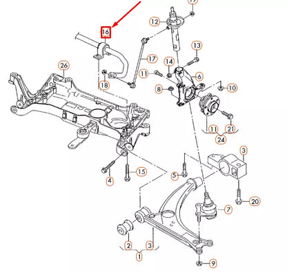 NEW AUDI Q3 8U FRONT STABILISER 3C0411303AA ORIGINAL