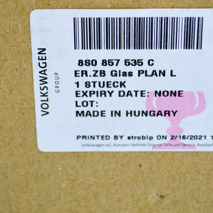 NEW AUDI R8 SPYDER 4S FRONT LEFT DOOR MIRROR GLASS 8S0857535C ORIGINAL