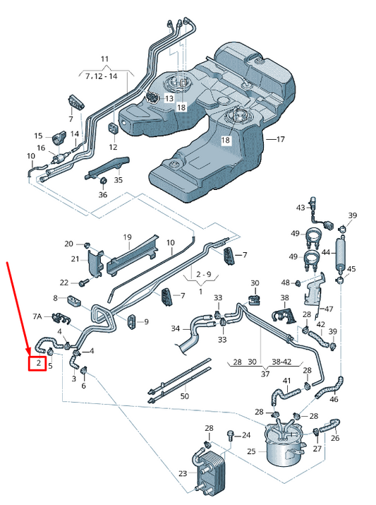 new audi q7 4l fuel feed hose 4l0201905a original