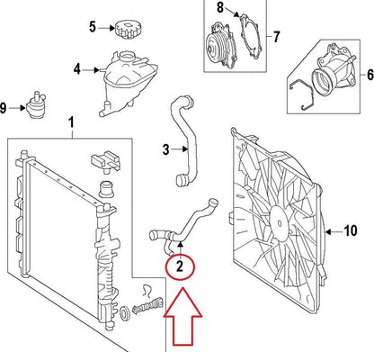NEW MB GL-CLASS W164 COOLANT RADIATOR UPPER HOSE A1645011082 ORIGINAL