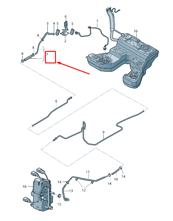 new audi a6 allroad 4g fuel line 4g0261191k original