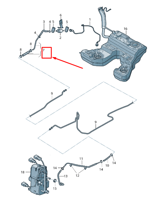 new audi a6 allroad 4g fuel line 4g0261191k original