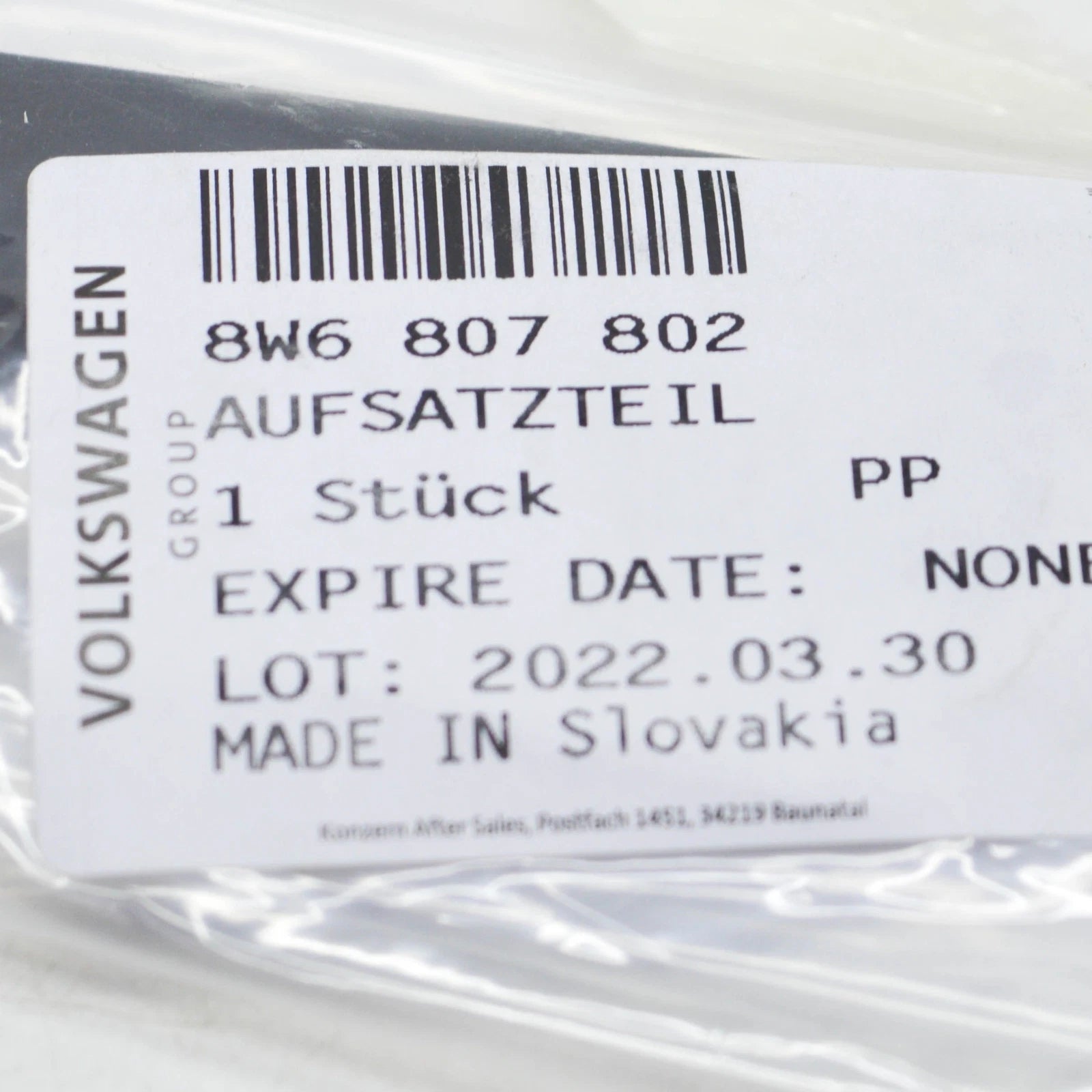 NEW AUDI RS5 8W6 FRONT BUMPER RIGHT UPPER GRILLE TRIM STRIP 8W6807802