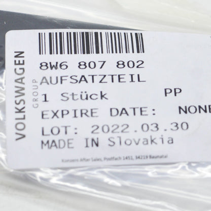 NEW AUDI RS5 8W6 FRONT BUMPER RIGHT UPPER GRILLE TRIM STRIP 8W6807802