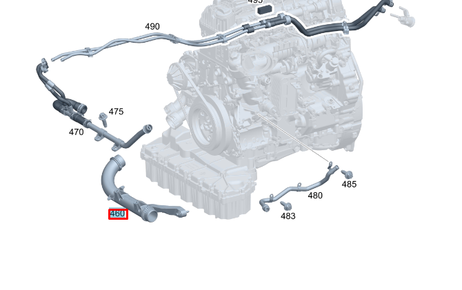 NEW MERCEDES-BENZ VITO FURGON W447 ENGINE COOLANT HOSE PIPE A6542031302 ORIGINAL